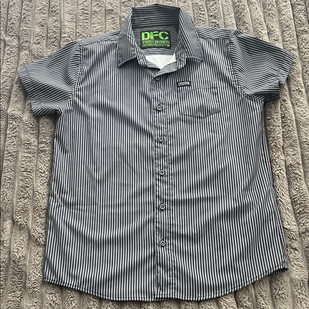 DIXXON Monochrome Striped Button Down Shirt